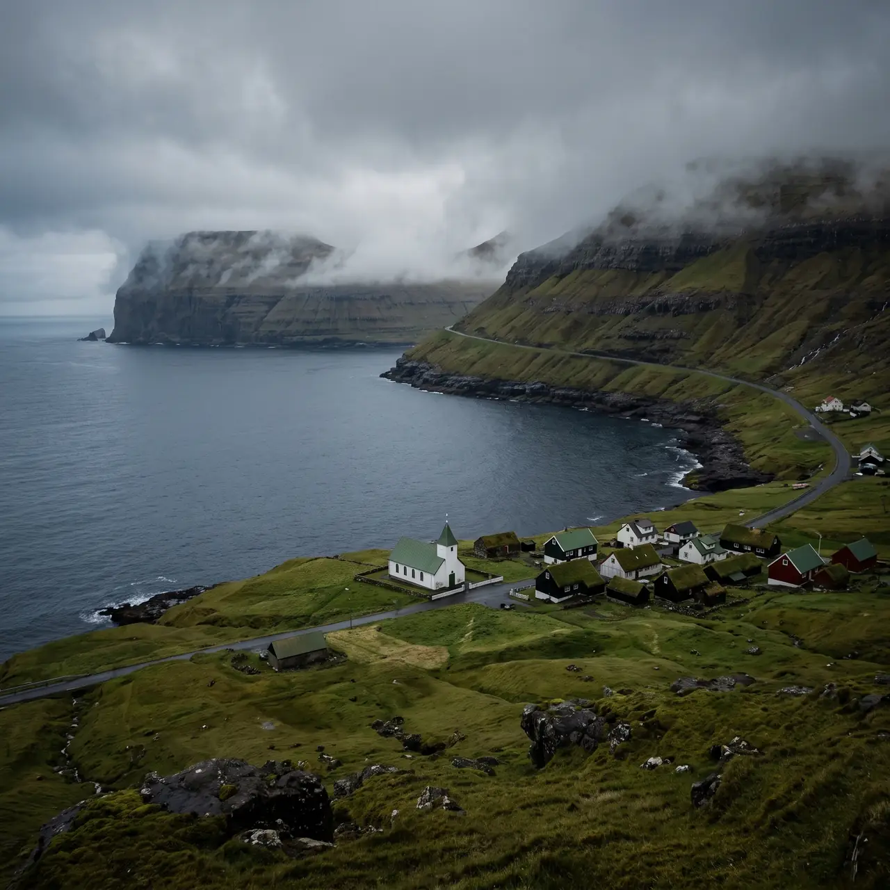 Twelve residents · one church