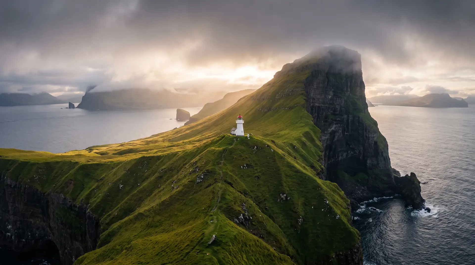 Foggy places in the Faroe Islands