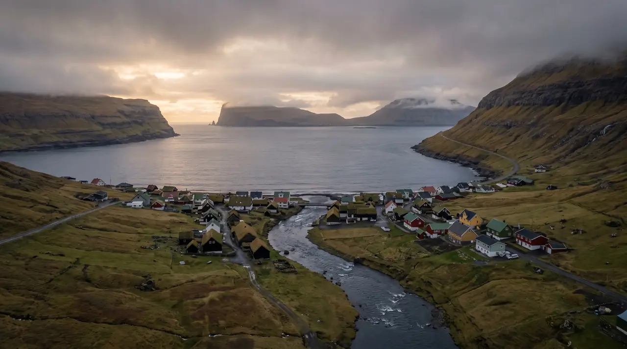 The sound toward Vágar, Koltur and Hestur