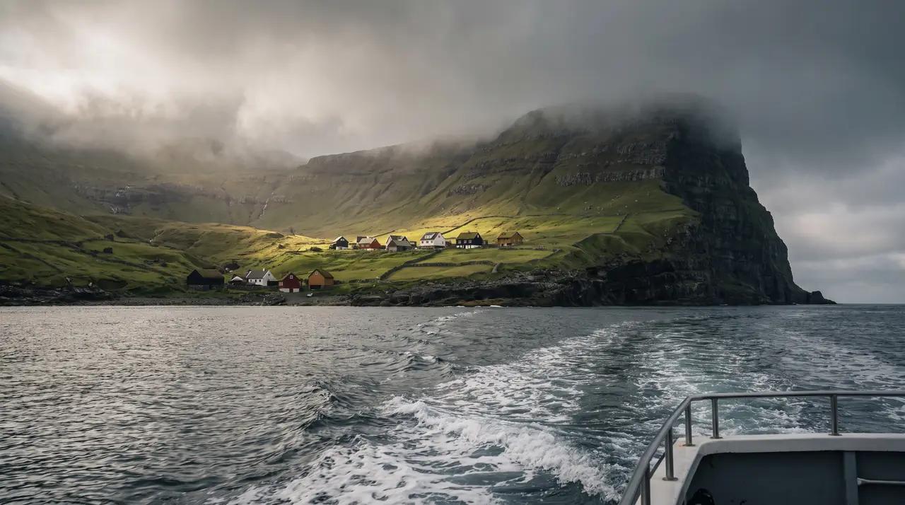 Thirty minutes of open water from Hvannasund