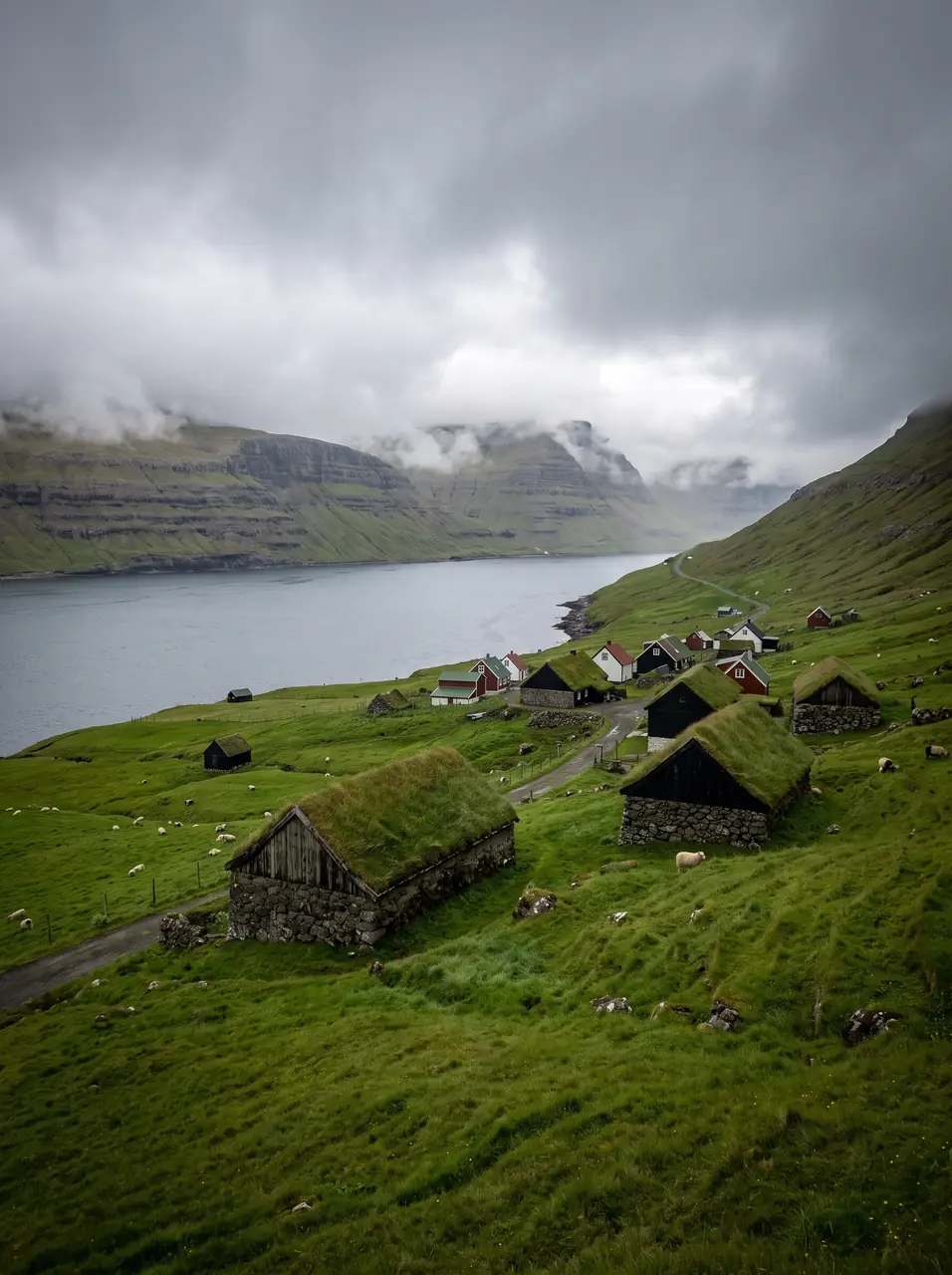 Trackless ground above the houses